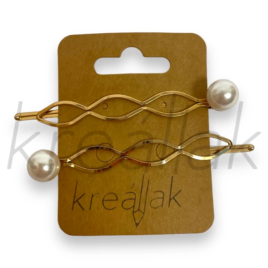 Hajcsat - Hullámos hajcsat gyönggyel szett