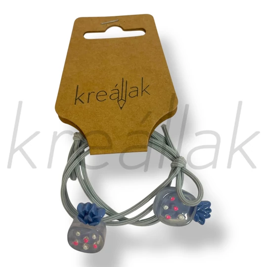 Kék ananász hajgumi szett 