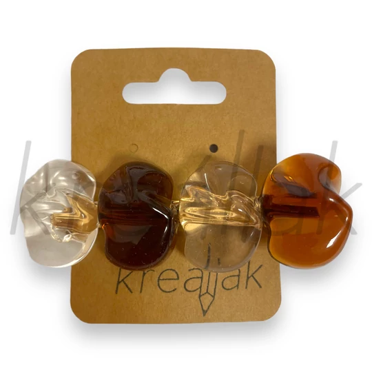 Hajcsipesz - Barna plasztik díszes hajcsipesz