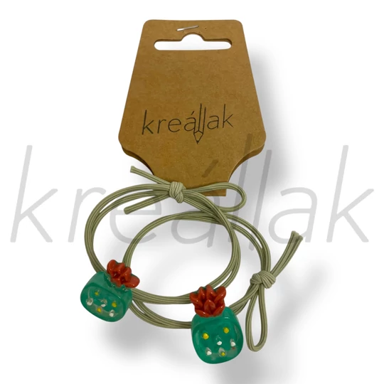 Zöld ananász hajgumi szett 