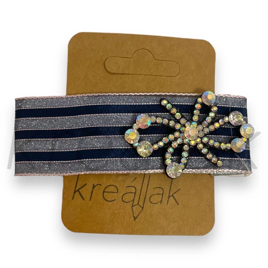 Hajcsat - Sötétkék csíkos hajcsat