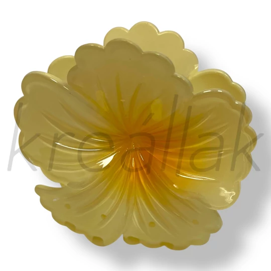 Sárga hibiszkusz hajcsat