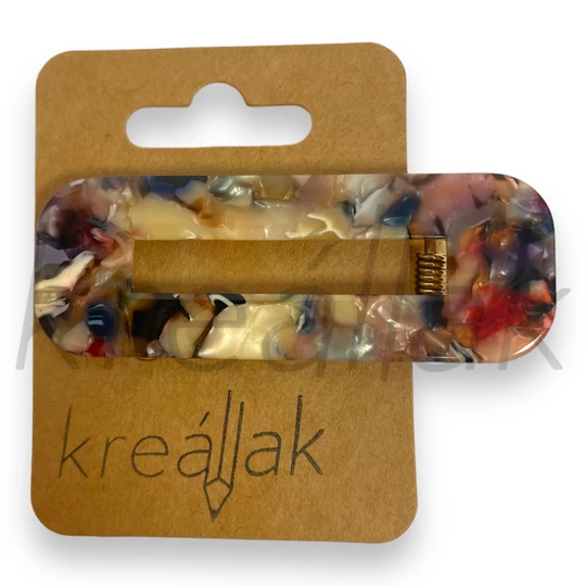 Hajcsipesz - Mintás plasztik hajcsipesz