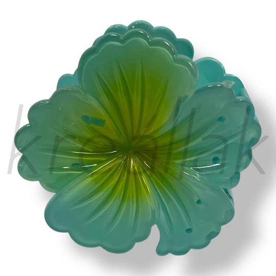 Zöld hibiszkusz hajcsat