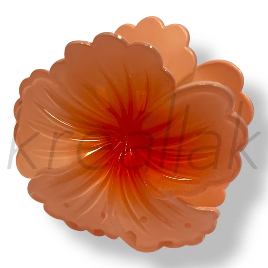 Narancssárga hibiszkusz hajcsat