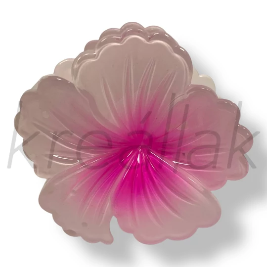 Pink hibszkusz virág hajcsat