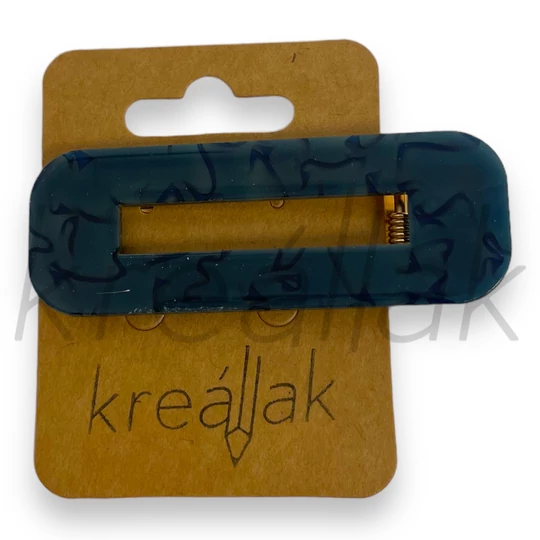 Hajcsipesz - Kék mintás plasztik hajcsipesz