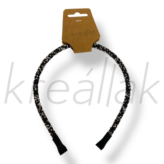 Fekete apró köves hajpánt 