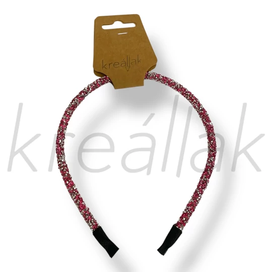 Pink apró köves hajpánt 