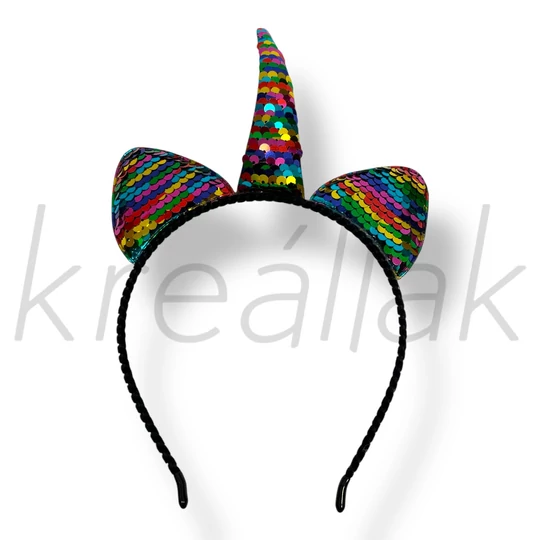 Szivárványos unikornis hajpánt 