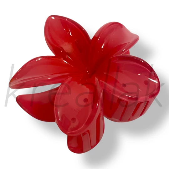 Piros virág hajcsat