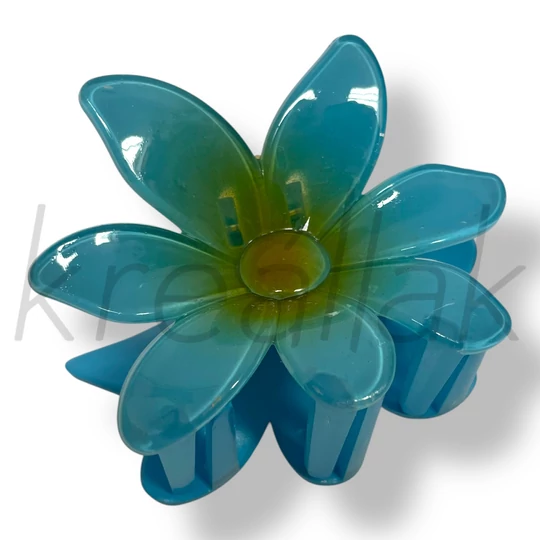 Türkíz színű virág hajcsat 