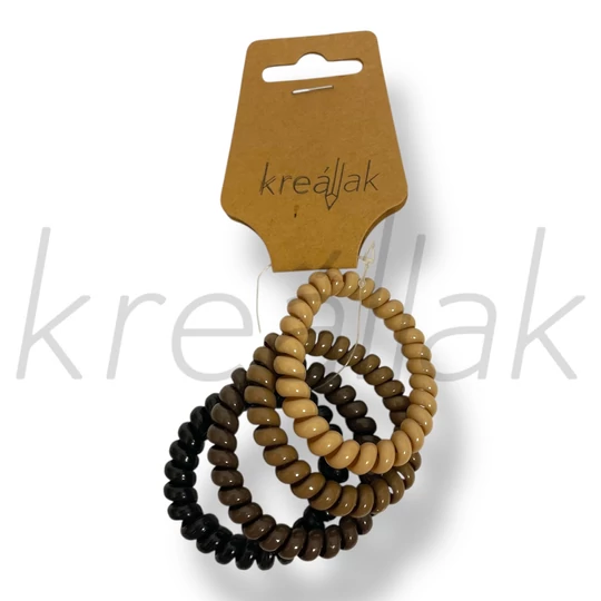 Barna spirál hajgumi szett 