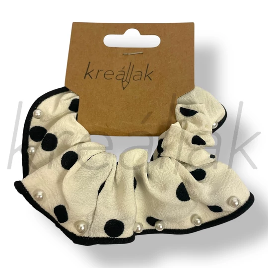 Fehér pöttyös hajgumi 