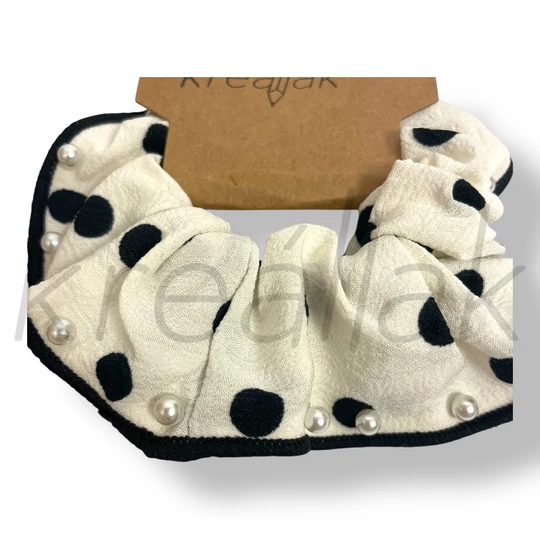 Fehér pöttyös hajgumi 