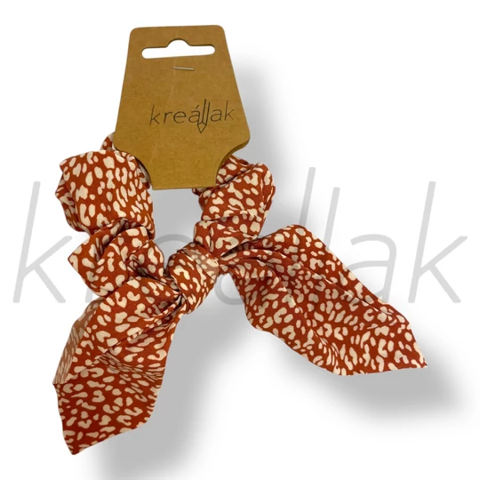  Barna ocelot mintás masni hajgumi 