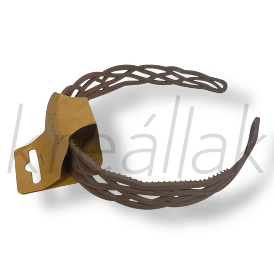 Barna fonott mintás hajpánt