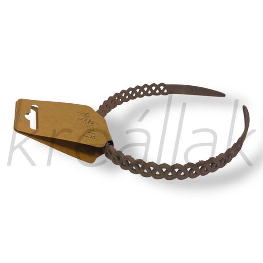 Barna spirál mintás hajpánt