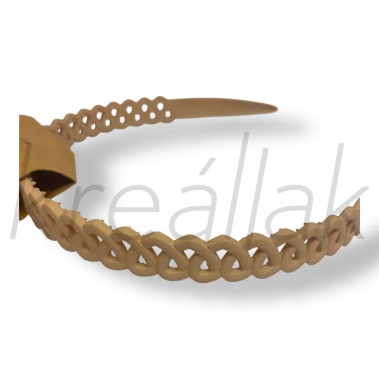 Bézs spirál mintás hajpánt 