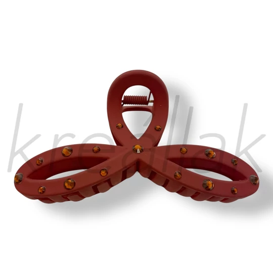 Bordó köves masni hajcsat