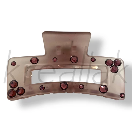 Lila köves átlátszó hajcsat