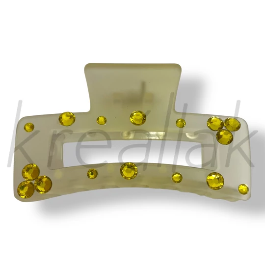 Sárga köves átlátszó hajcsat