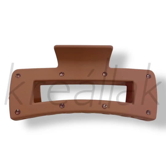 Mályva köves téglalap hajcsat