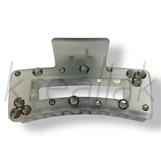 Szürke köves átlátszó hajcsat