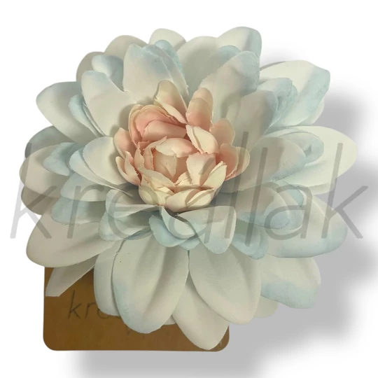 Kék virág hajcsipesz és kitűző