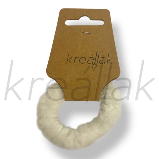 Törtfehér szőr hajgumi