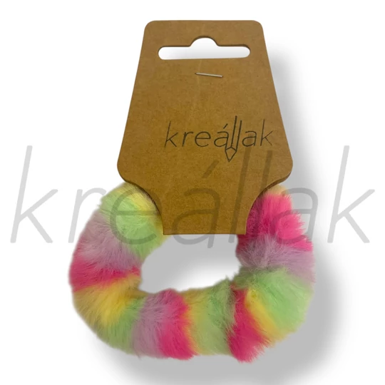 Neon pink cirmos szőr hajgumi