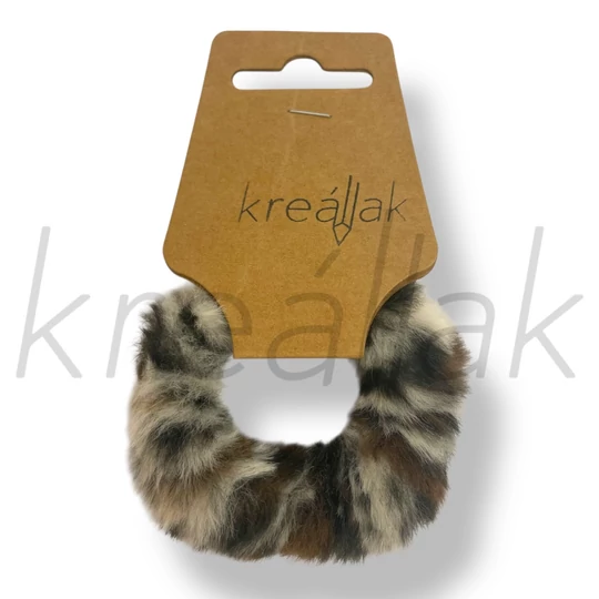 Barna cirmos szőr hajgumi