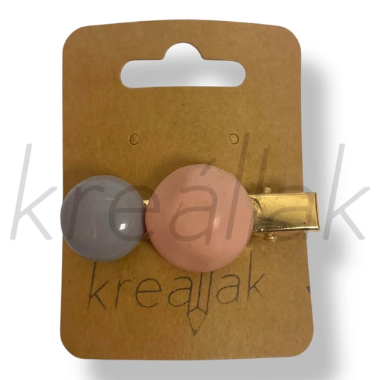 Rózsaszín körös hajcsipesz 