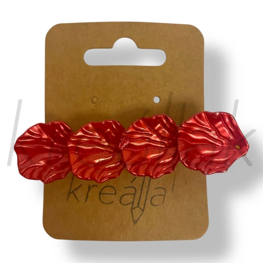 Piros kagyló hajcsipesz 