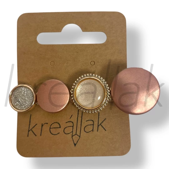 Rózsaszín körös hajcsipesz