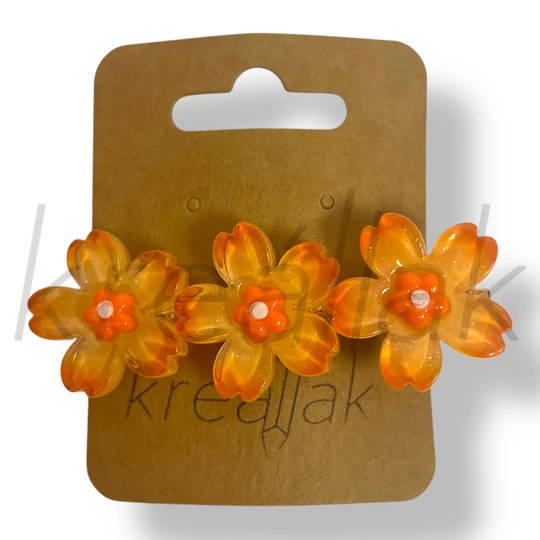 Narancssárga virág hajcsipesz