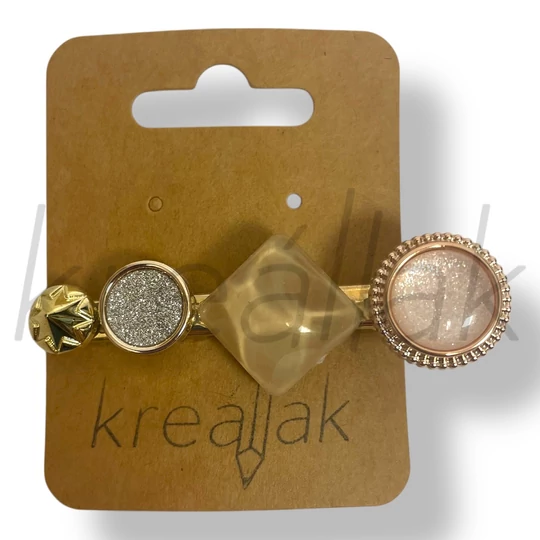 Bézs körös hajcsipesz