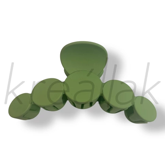 Zöld körös hajcsat 