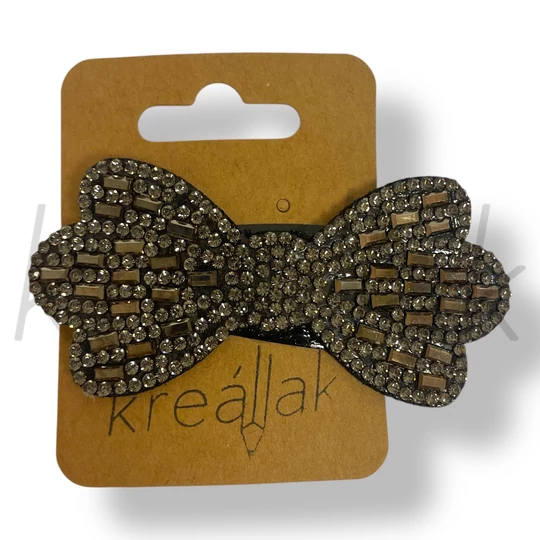 Barna strasszos masni hajcsat