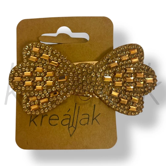 Arany strasszos masni hajcsat