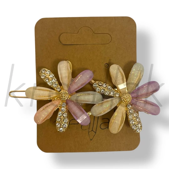 Színes köves margaréta hajcsat