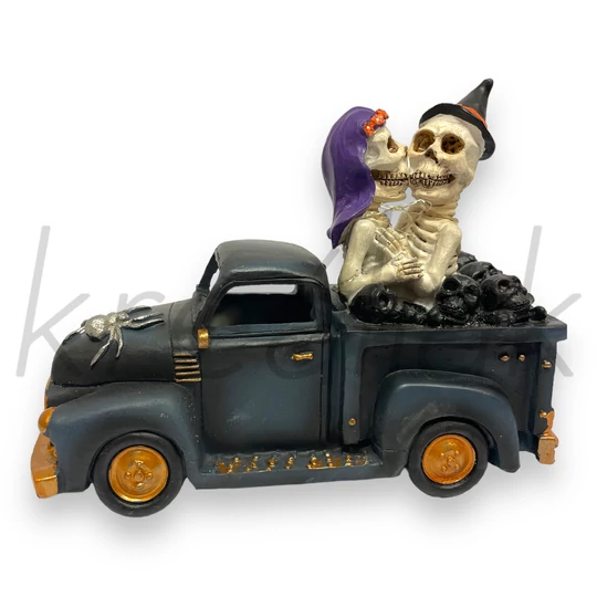 Autós csontváz pár dekoráció