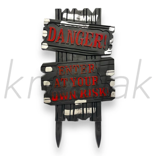 Danger leszúrható tábla 