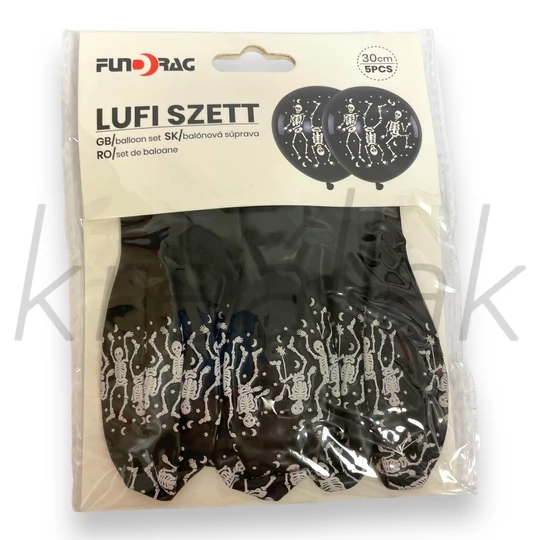 Csontvázas lufi csomag 
