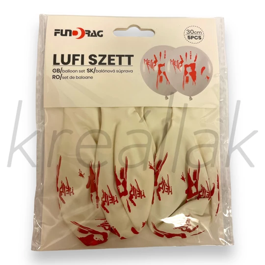 Véres kéz nyomatos lufi 