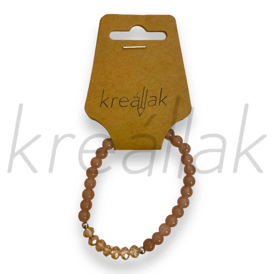 Karkötő - Bézs  gyöngyös karkötő