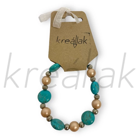 Ásvány karkötő - Rekonsturált türkíz ásvány karkötő