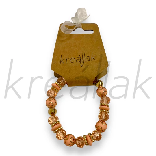 Karkötő - Rózsaszín gyöngyös karkötő