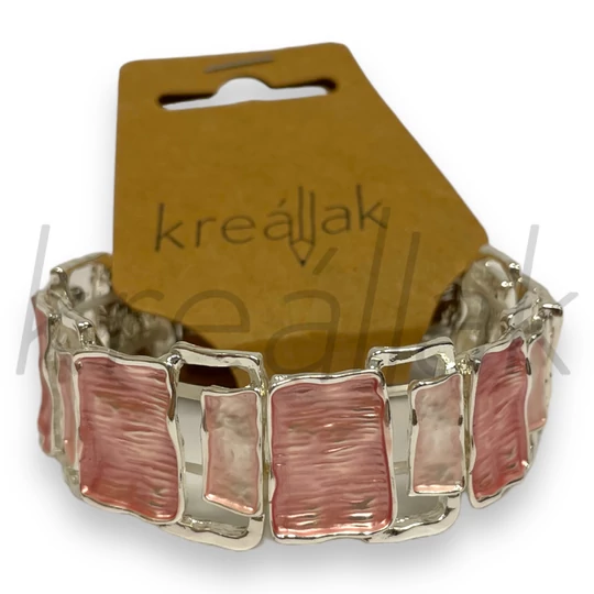 Karkötő - Rózsaszín nikkel karkötő