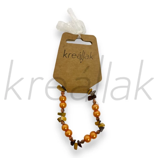 Ásvány karkötő - Mookait ásvány karkötő narancs